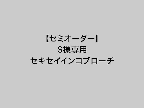 S様専用★セミオーダーブローチ 1枚目の画像