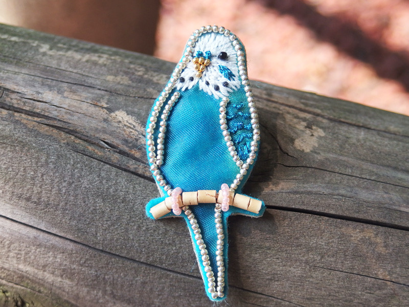 タケコブター カクテル ビーズ 刺繍 ブローチ ハンドメイドアクセサリー タケコブター カクテル ビーズ 刺繍 ブローチ ハンドメイド