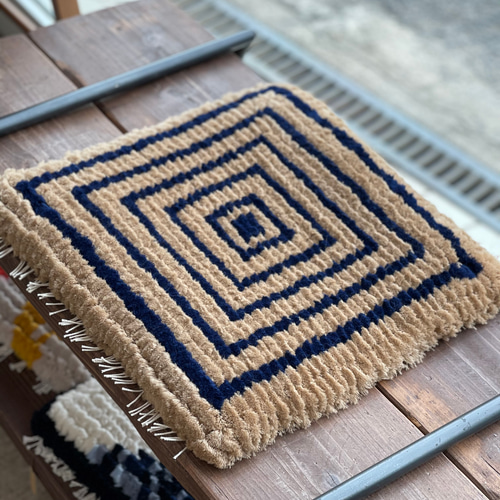 ノッティグ織り椅子敷 座布団