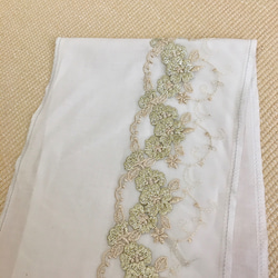 洗える刺繍半衿　金のお花 8枚目の画像