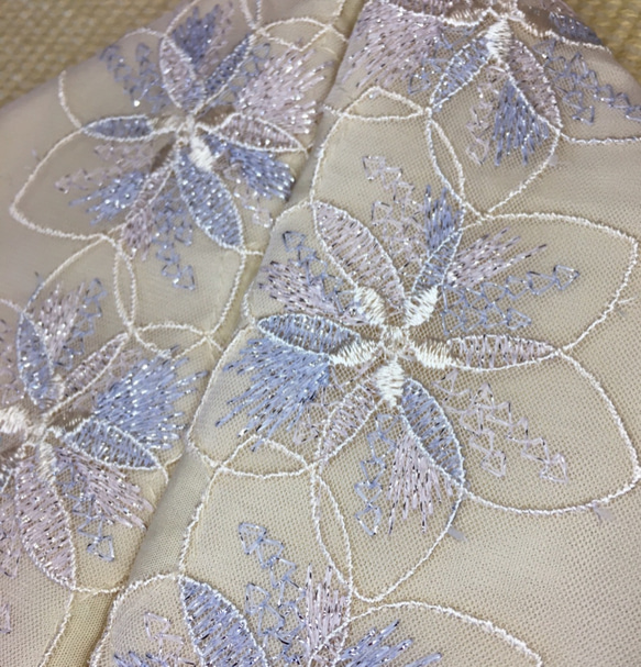 洗える刺繍半衿　煌めくお花刺繍 7枚目の画像