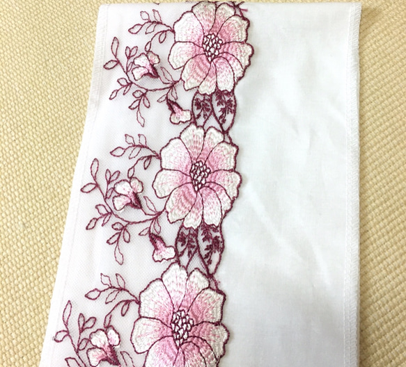 洗える刺繍半衿　大輪の花【ラスト】 6枚目の画像