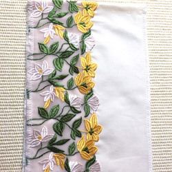 洗える刺繍半衿　黄色のお花【ラスト】 8枚目の画像