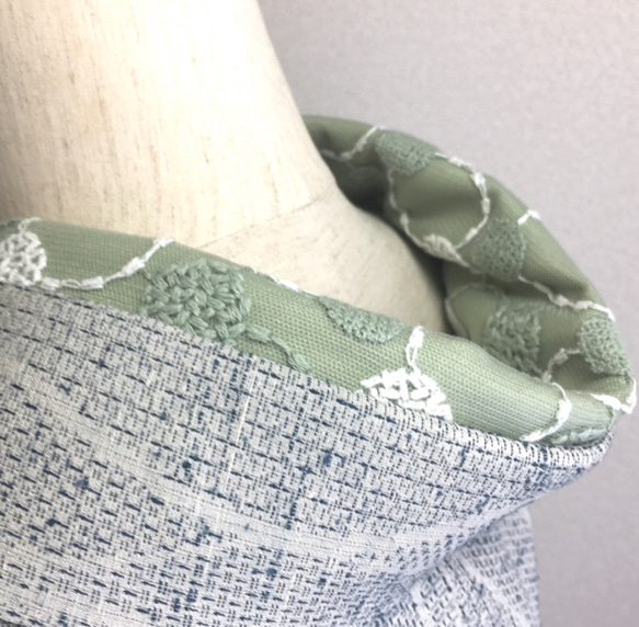 洗える刺繍半衿　清流【あと2点】 5枚目の画像