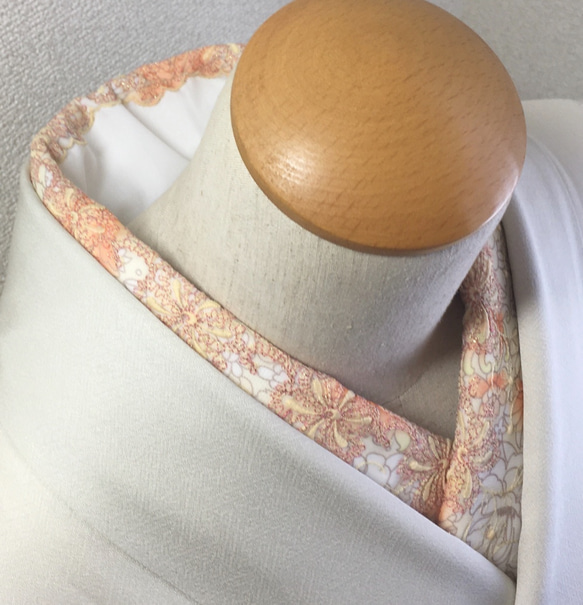 洗える刺繍半衿　スイートオレンジ【ラスト】 4枚目の画像