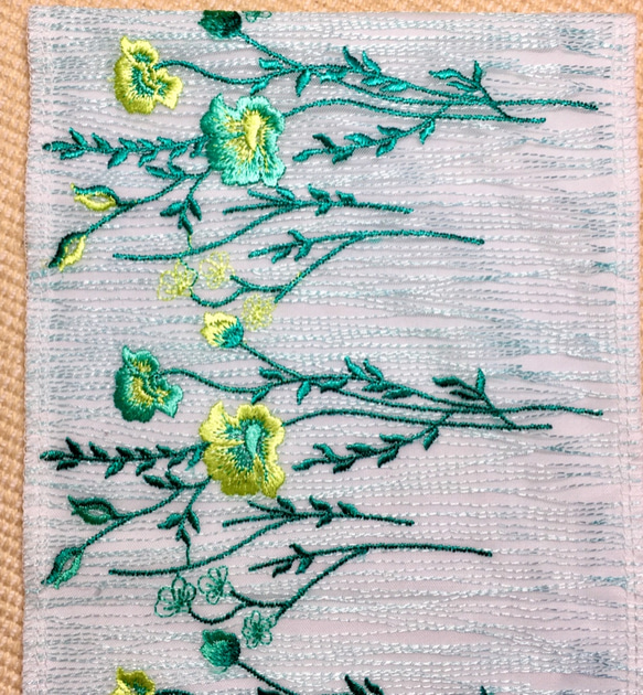 洗える刺繍半衿　グリーンシャワー【ラスト】 9枚目の画像