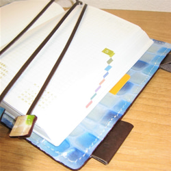 ほぼ日手帳カバー（オリジナル）A6　「しおり3本＆刻印付き」　本革　手縫い　全3色 5枚目の画像
