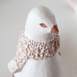 陶置物 幸せ運ぶ白い鳥 ウインターバージョン『snow 』 冬　雪 8枚目の画像