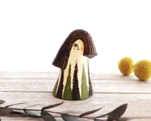 一点物！お洒落女の子の置物（黒髪） 陶土 その他人形 Etana street