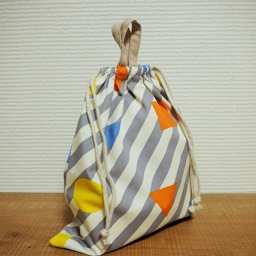 送料無料】入学・入園セット ななめグレイ まるさんかくしかく 