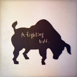 【☆最新作☆】どうぶつ黒板:fighting bull 2枚目の画像