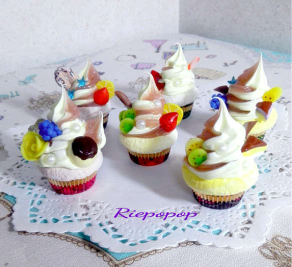 2個set★カップケーキの可愛いチャーム( ⸝•ᴗ•⸝)♡ 4枚目の画像