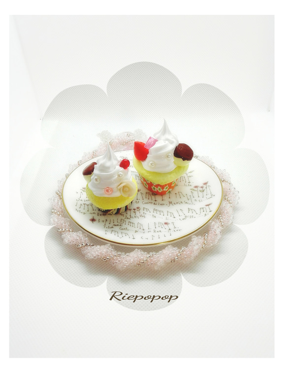 2個set★カップケーキの可愛いチャーム( ⸝•ᴗ•⸝)♡ 5枚目の画像