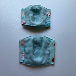 ベビーマスク　0〜2歳児用　女の子用　立体ガーゼ　インナーマスク　2枚セット　アイスクリーム柄 2枚目の画像