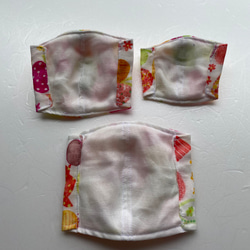 姉妹用　女の子用　立体　ダブルガーゼ　インナーマスク　2枚セット　蝶々　リボン　キャンディー 2枚目の画像