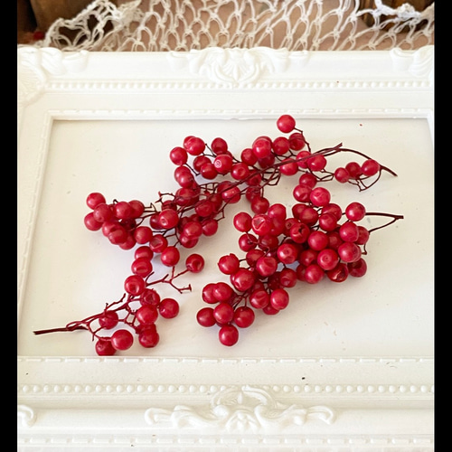 綺麗色レッドペッパーベリー新色小分け❣️ハンドメイド花材カラー