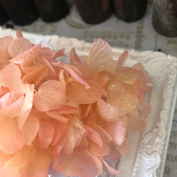 美咲フレッシュオレンジアレンジ加工オーロララメ付き小分け❣️ハーバリウム花材プリザーブドフラワー紫陽花 2枚目の画像