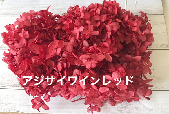 発色綺麗レッドアジサイ小分け❣️ハーバリウム花材プリザーブドフラワー 1枚目の画像