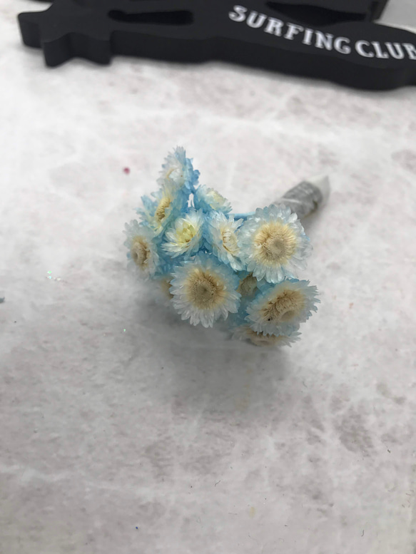 東北花材イモーテルライトブルーフロート小分け❣️ハーバリウム花材プリザーブドフラワー 2枚目の画像