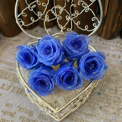 ✿*:マイクロバラキラキラデザインレジンヘアゴム*✿*:ブルー a1071ac88aa0131530b1adbe78fa67