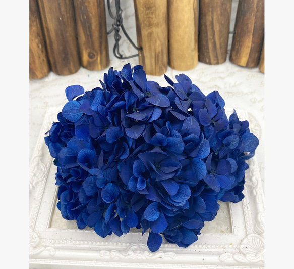 ヴェルモント新製品カラーロイヤルブルーアジサイ小分け❣️ハンドメイド花材プリザーブドフラワー 1枚目の画像