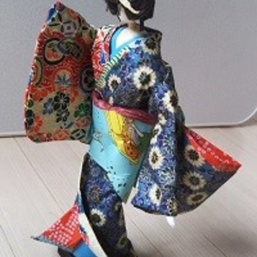 手作り和紙人形／芸者青 その他人形 りーや 通販 5815537｜Creema