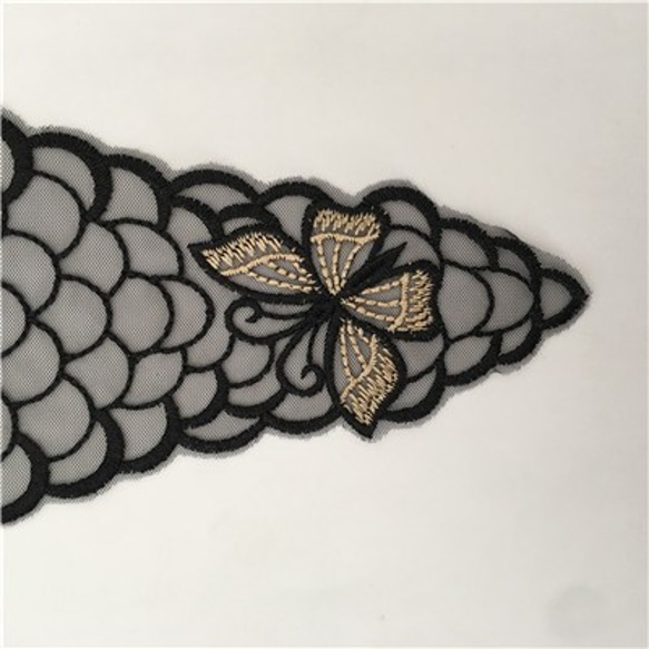 豪華刺繍モチーフ フロント、スリーブ 3点セット 4枚目の画像