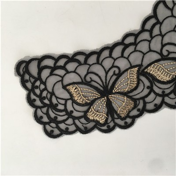豪華刺繍モチーフ フロント、スリーブ 3点セット 5枚目の画像