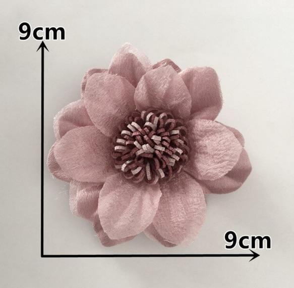 立体 フラワー 花 モチーフ ピンク 1枚目の画像
