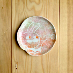 うさぎの小皿（ピンク） 1枚目の画像