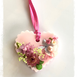 【再販×２】アロマワックスサシェ  可愛い ピンク ハート プレゼント 癒し 大人気 ドテラ 精油 香り 選べます ⑧ 2枚目の画像