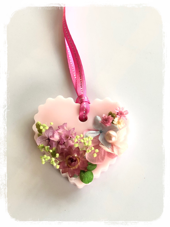 【再販×２】アロマワックスサシェ  可愛い ピンク ハート プレゼント 癒し 大人気 ドテラ 精油 香り 選べます ⑧ 2枚目の画像