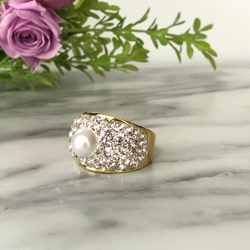 グルーデコ土台リング13号、15号ゴールド7個 シルバー3個