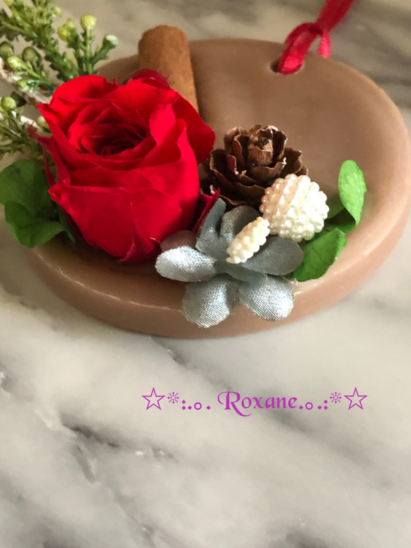 アロマワックスサシェ 赤バラ チョコレート カラー 丸型  癒し リラックス 大人気 精油 香り 選べます 11 2枚目の画像