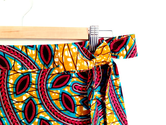 アフリカ布巻きスカート 6枚目の画像