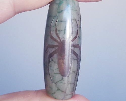 チベット 金剛杵 蜘蛛天珠 ビーズ momobeabh 通販 11321862｜Creema