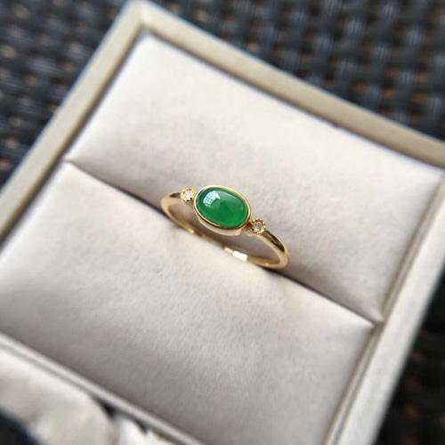 ミン様専用 天然翡翠とダイヤのリング金10～11号Jewellery City ミン