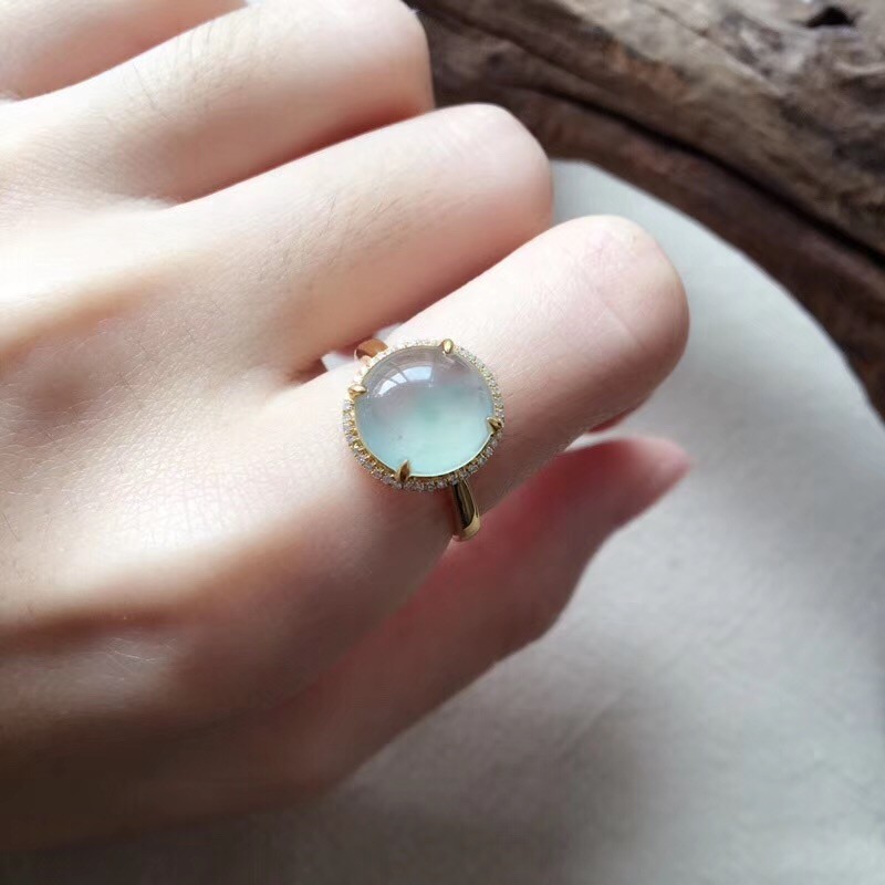 ミャンマー産氷藍水k18、ダイヤモンドブレスレット 本翡翠 氷種本翡翠ブレスレット | 真ちゃん本翡翠【2054続】