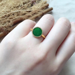 ミン 天然翡翠とダイヤのリング金10～11号Jewellery City ミン様専用 天然翡翠とダイヤのリング金10～11号Jewellery City