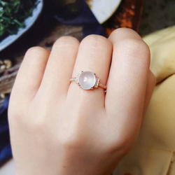 377 キャンペーン 特売  k18金 ゴールド  翡翠リング ダイヤモンド 指輪 ピンクゴールド  母の日 誕生日　 8枚目の画像