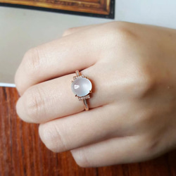 377 キャンペーン 特売  k18金 ゴールド  翡翠リング ダイヤモンド 指輪 ピンクゴールド  母の日 誕生日　 9枚目の画像