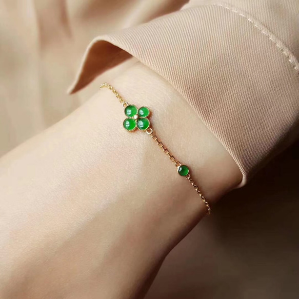 ミャンマー産氷種ヒスイブレスレット