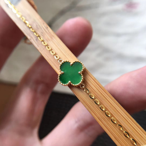 495 k18金 ゴールド ピンクゴールド 猫 翡翠 ヒスイ ブレスレット 誕生  