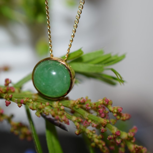 翡翠ネックレスペンダントK18