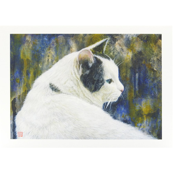 【 猫の横顔 A4アートプリント 画材紙】 2枚目の画像