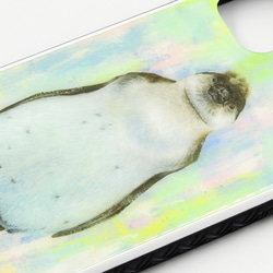 ☆iPhone13、SE3対応☆「ペンギン子」強化ガラス使用iPhone用スマホケース (受注生産） 4枚目の画像