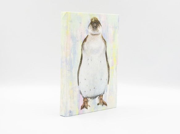 絵画パネル  「ペンギン子」 A5サイズ 　 3枚目の画像