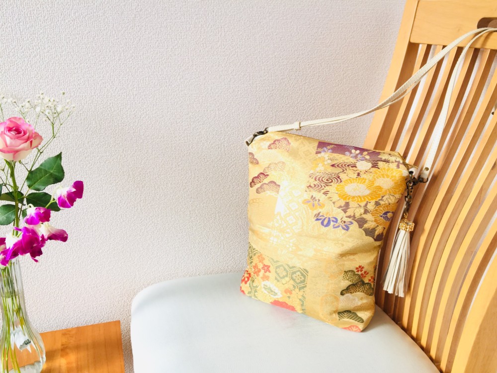 帯リメイクバッグショルダーバッグ1点物送料無料ハンドメイド帯