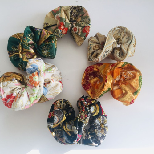 ゾウ レジンヘアゴム 紅葉 金襴和装帯 - メルカリ さん太様 10.21 ゾウ