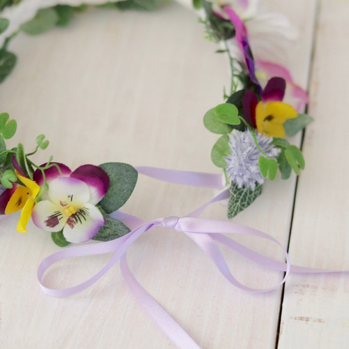 ❁パープル花かんむり❁ 取り除き